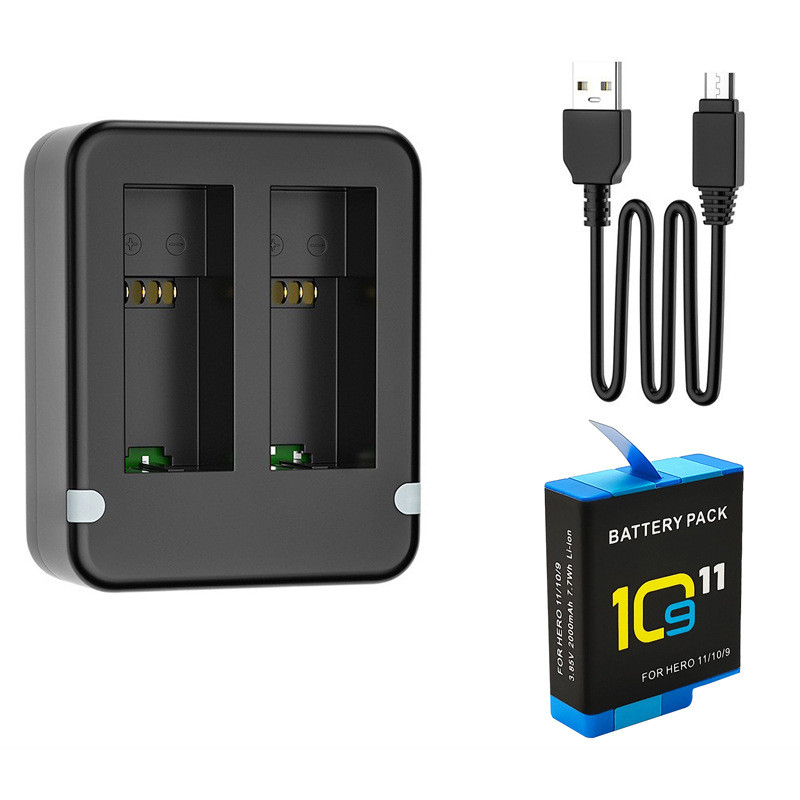 Dual Port Slot Double Battery  - Gopro Action Camera Hero 12 Black review and price