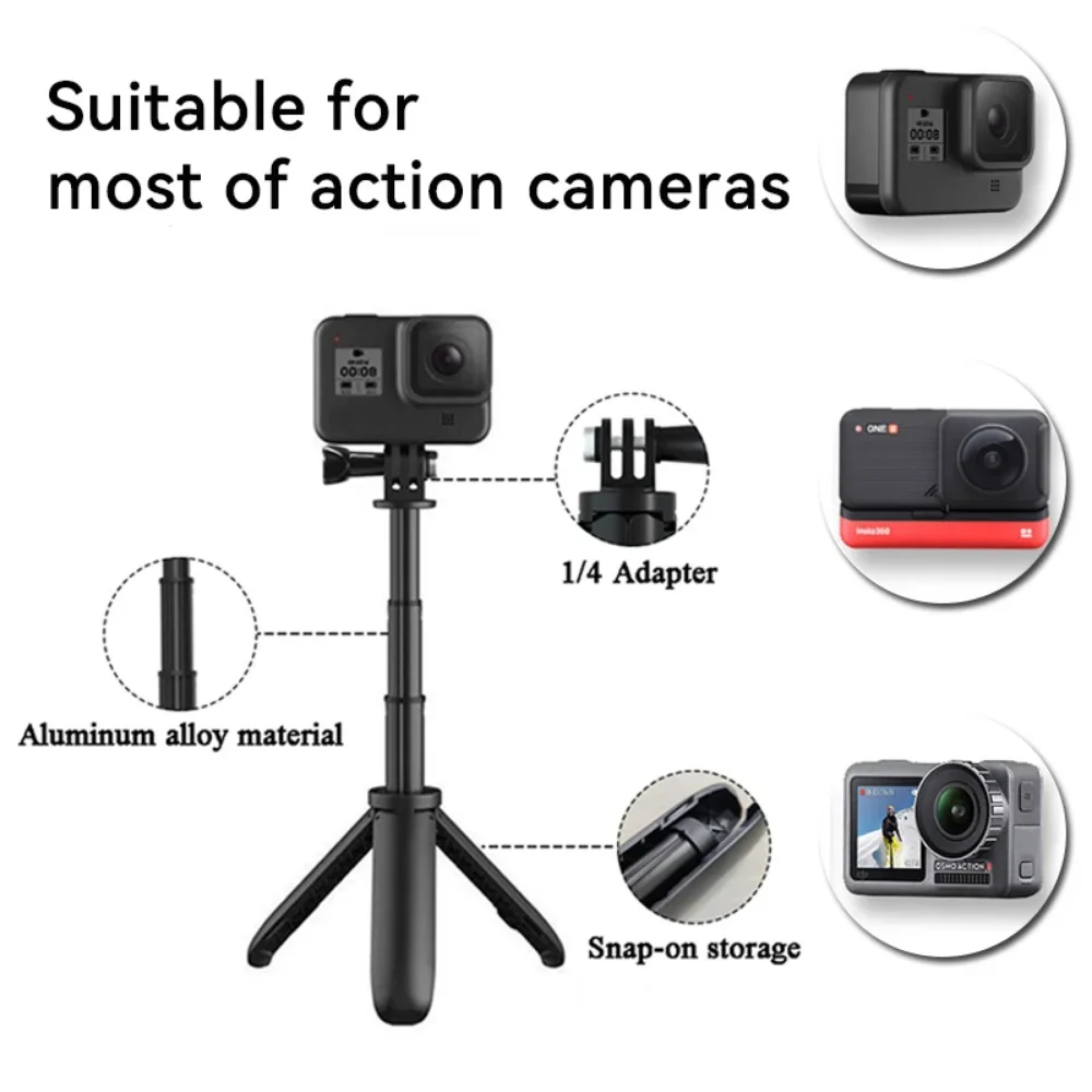 Mini Extendable Tripod Foldabl - Gopro Action Camera Hero 12 Black review and price
