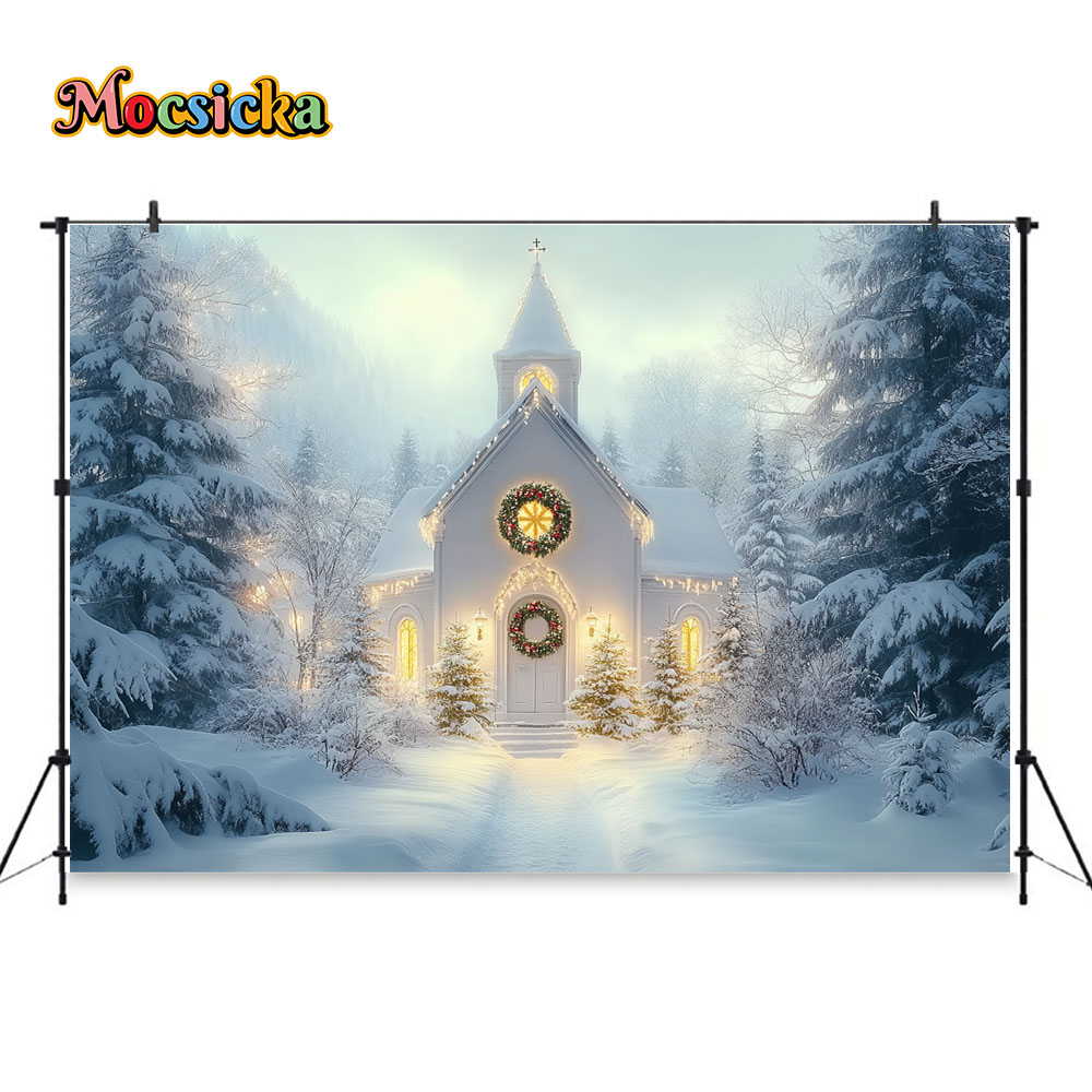 Mocsicka White Christmas Churc - Photography Lighting White Background review and price